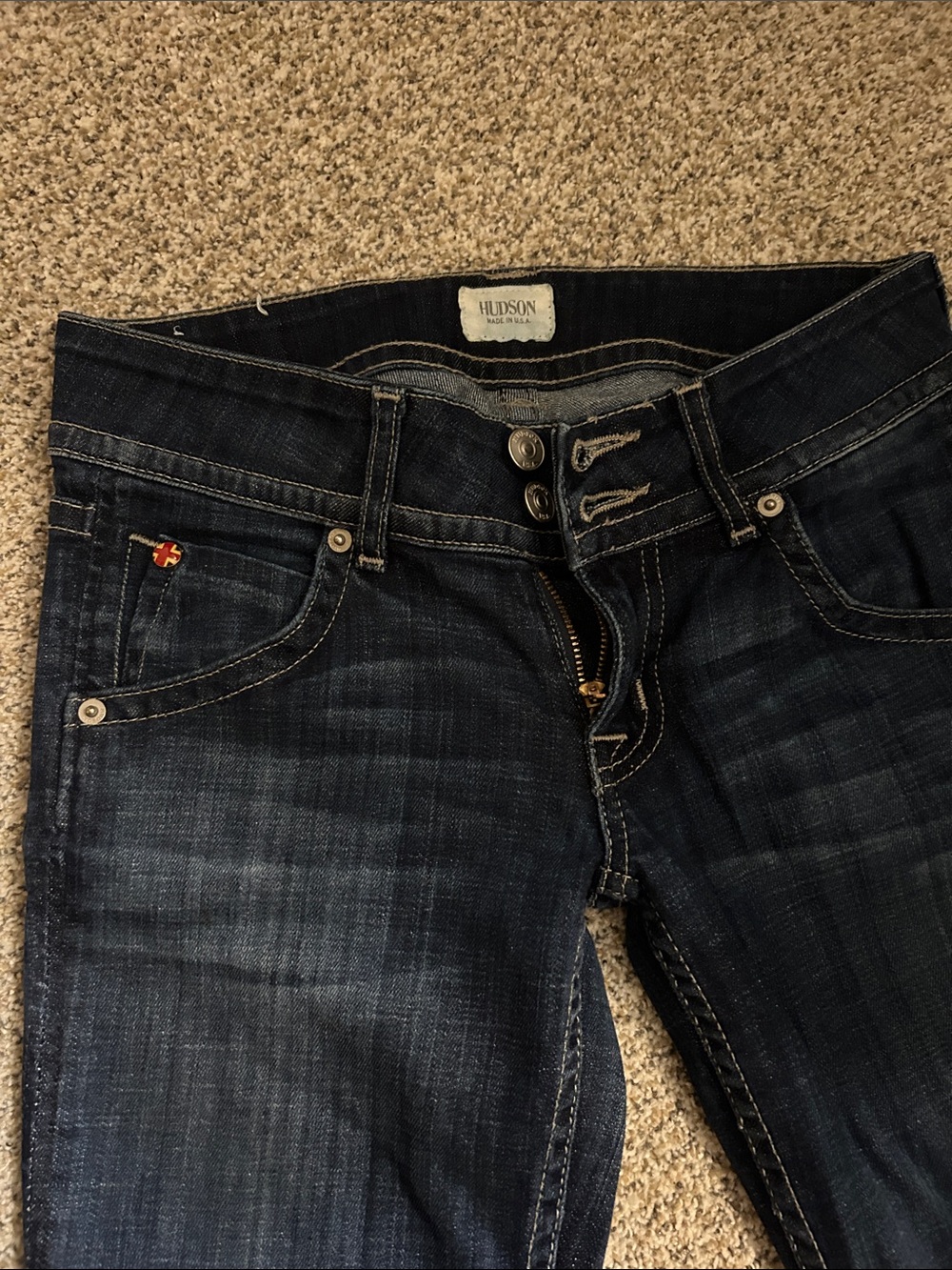 Hudson Jeans Dark Indigo Small Flare Jeans - Picture 2 of 4